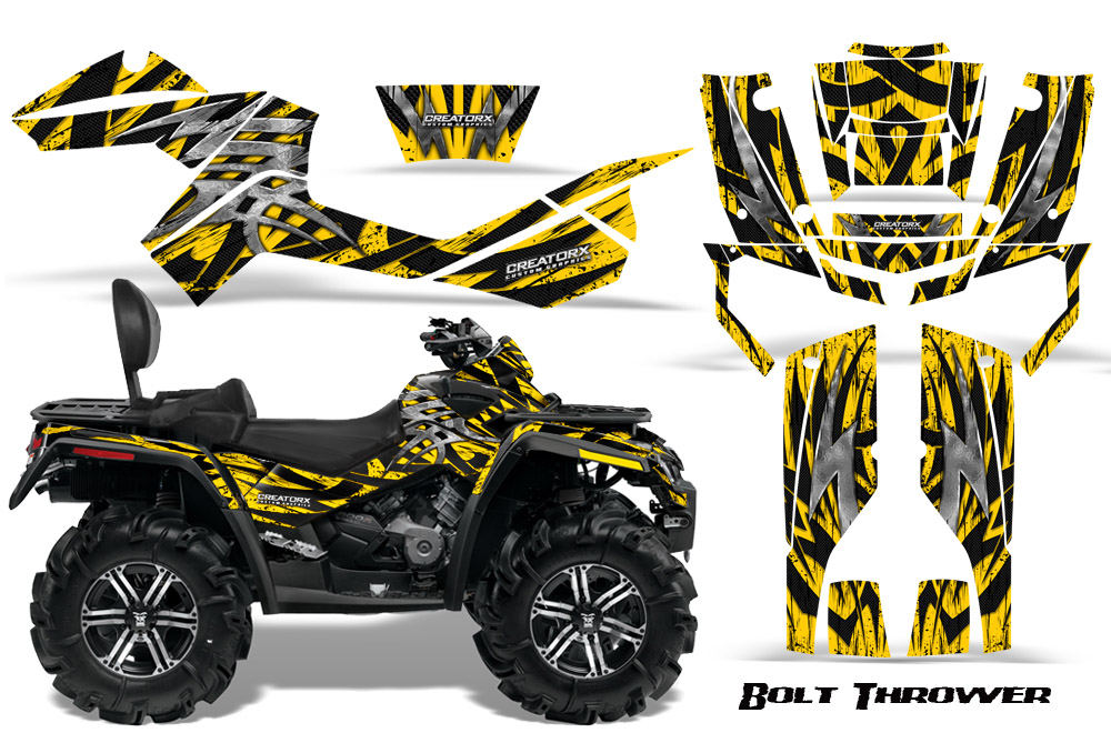 Can-Am Outlander MAX Graphics Kit Bolt Thrower Yellow